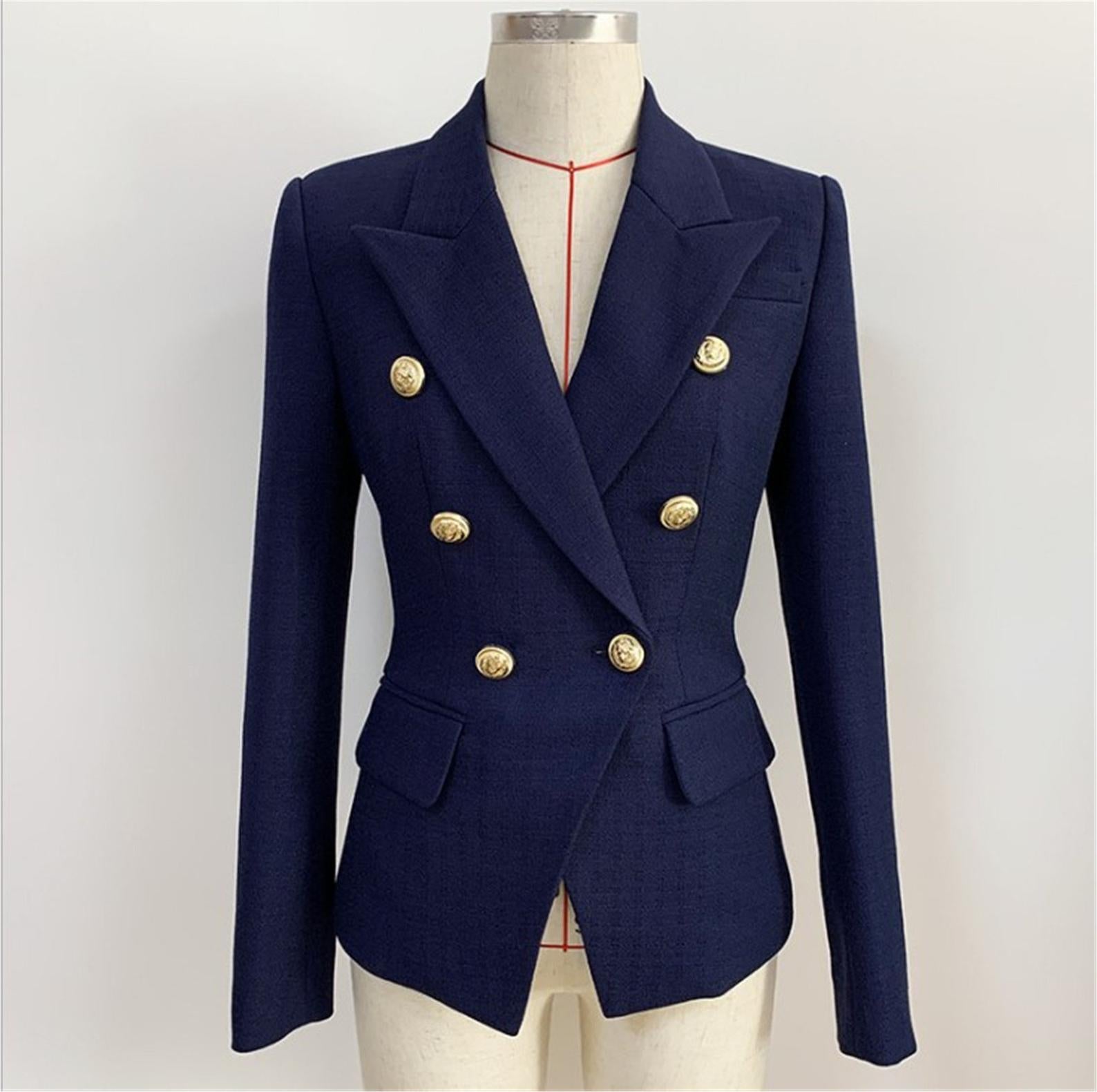 Blue Blazer Womens Navy Jacket For Wedding Women's Golden Lion