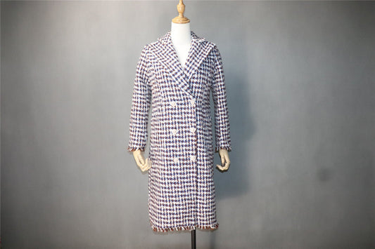 Womens Designer Inspired CUSTOM MADE Houndstooth Checked Wool Blend Tweed Long Coat  UK CUSTOMER SERVICE! Womens Designer Inspired CUSTOM MADE Houndstooth Checked Wool Blend Tweed Long Coat - All items are made to order. Please advise your height, weight and body measurements ( Bust, shoulder, Sleeves, Waist and Length etc). Our tailors will make the order for you!  Materials: Wool blend (20% Wool)