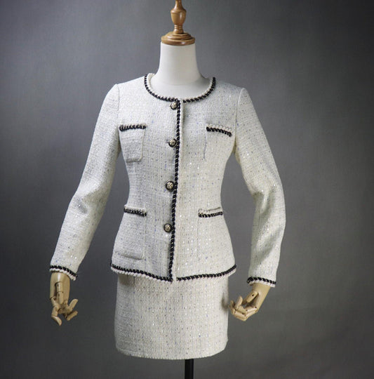 Women's CUSTOM MADE Sequinned Jacket Coat Blazer+Shorts/Skirts/Trousers - Fashion Pioneer