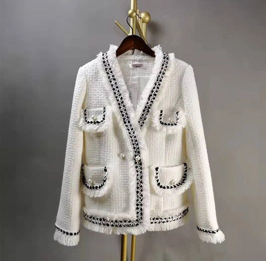 Women's Tailor Hand Sewn Decoration 60% Wool Jacket Coat Blazer - Fashion Pioneer