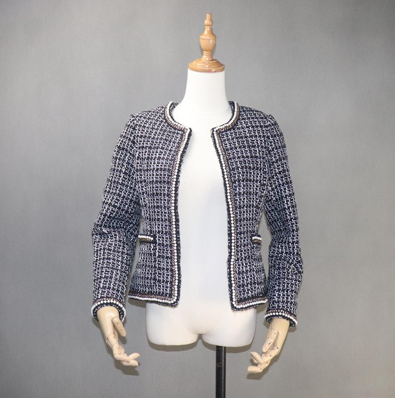 Tailor Made Black Pearls and Chain Checked Blazer Coat+ Skirt/ Shorts Suit for Women's UK CUSTOMER SERVICE! Tailor Made Black Pearls and Chain Checked Blazer Coat+ Skirt/ Shorts Suit for Women's ,can worn for ceremony, interview, official use and college inauguration. All items are made to order. Please advise your height, weight and body measurements ( Bust, shoulder, Sleeves, Waist and Length etc). Our tailors will make the order for you! Handmade Materials: Tweed