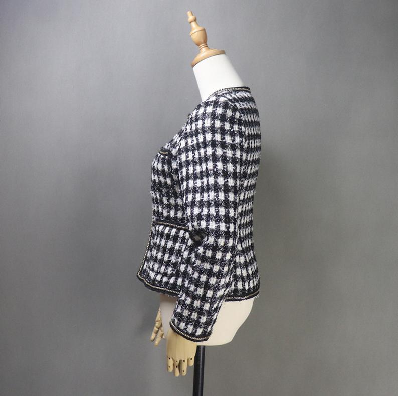 Women's CUSTOM MADE Chain Checked Jacket Coat Blazer+Shorts/Skirts/Trousers UK CUSTOMER SERVICE! Women's CUSTOM MADE Chain Checked Jacket Coat Blazer+Shorts/Skirts/Trousers, Can worn for ceremony, college Inauguration , Party, Night Out and Evening Friends with Dinner. No Machin washable. We offer Shorts, Skirts, Trousers for the suit.