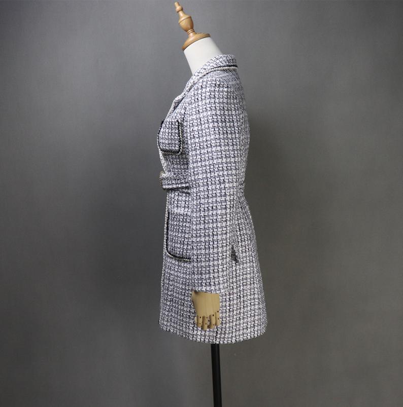 CUSTOM MADE Long White Coat Jewellery Checked Double Breasted Tweed for Women UK CUSTOMER SERVICE! CUSTOM MADE Long White Coat Jewellery Checked Double Breasted Tweed for Women, Can worn for ceremony, college Inauguration , Party, Night Out and Evening Friends with Dinner. No Machin washable. We offer Shorts, Skirts, Trousers for the suit.
