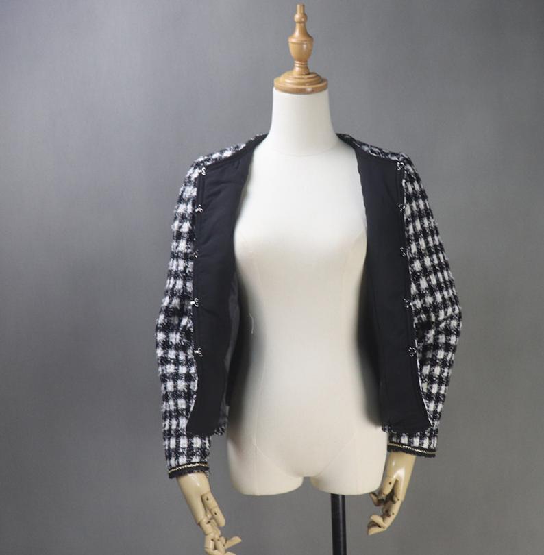 Women's CUSTOM MADE Chain Checked Jacket Coat Blazer+Shorts/Skirts/Trousers UK CUSTOMER SERVICE! Women's CUSTOM MADE Chain Checked Jacket Coat Blazer+Shorts/Skirts/Trousers, Can worn for ceremony, college Inauguration , Party, Night Out and Evening Friends with Dinner. No Machin washable. We offer Shorts, Skirts, Trousers for the suit.