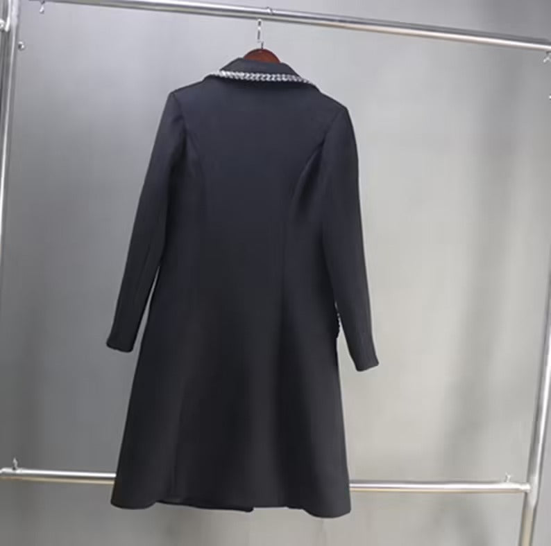 Women's Winter Tailor MADE Wool Blend Long Warm Coat Black UK CUSTOMER SERVICE! Women's Winter Tailor MADE Wool Blend Long Warm Coat Black - Black warm tweed coat with front buttons and Pocket. Made of comfortable and fantastic fabric, show off your charming curves. Suitable for Work, Winter or casual everyday look. Ladies sweater coat. Open Front with Button Closure, Pockets At Sides. Occasion: Autumn, Winter ,Spring, Casual Daily Wear.