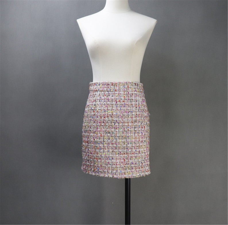 Women's Custom Made Multi-Color Tweed Coat Jacket Blazer+ Vest + Skirt 3 Pieces Suit Pink UK CUSTOMER SERVICE! Women's Custom Made Multi-Color Tweed Coat Jacket Blazer+ Vest + Skirt 3 Pieces Suit Pink, all of our suits can be made with a Skirt or a pair of Shorts or Trousers. All items are made to order. Please advise your height, weight and body measurements ( Bust, shoulder, Sleeves, Waist and Length etc). Our tailors will make the order for you!