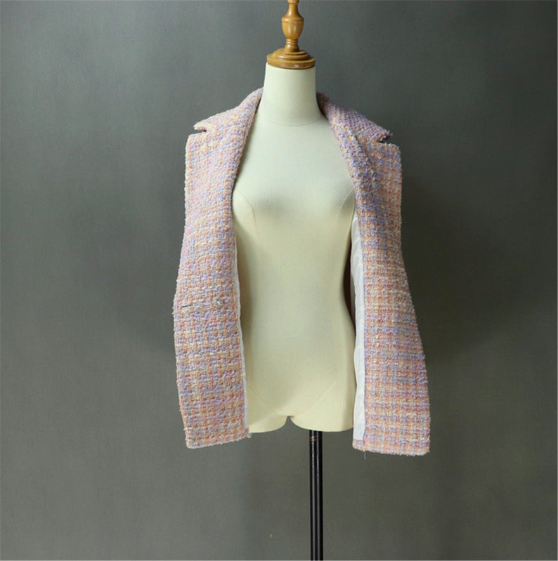 Womens Vest Gilet Pattern Brown Tweed Designer Inspired *Customized Size* UK CUSTOMER SERVICE! Womens Vest Gilet Pattern Brown Tweed Designer Inspired - stylish custom made vest with pearl button and front pocket. This look comfort and elegant , can worn for outside ,night party and all seasonal wear.