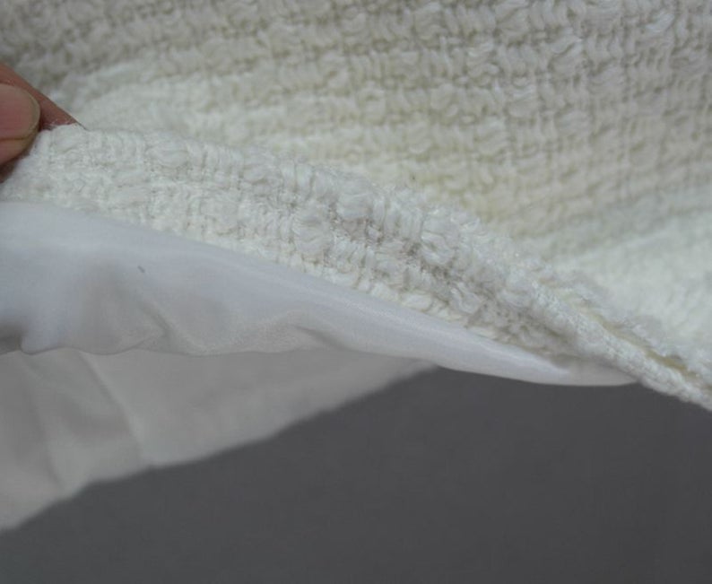 Womens Custom Made Pearls White WOOL Tweed DressSheath Custom Made Pearls White WOOL Tweed Dress UK CUSTOMER SERVICE! Sheath Custom Made Pearls White WOOL Tweed Dress - Round neck and arm with gold and pearl button designed. Knee Length Sheath Dress. Our tailor will make sharp body measurement and look perfect fit. You will love this casual sheath dress! It's a must-have piece in your wardrobe with its simple silhouette and slight A-line shape.