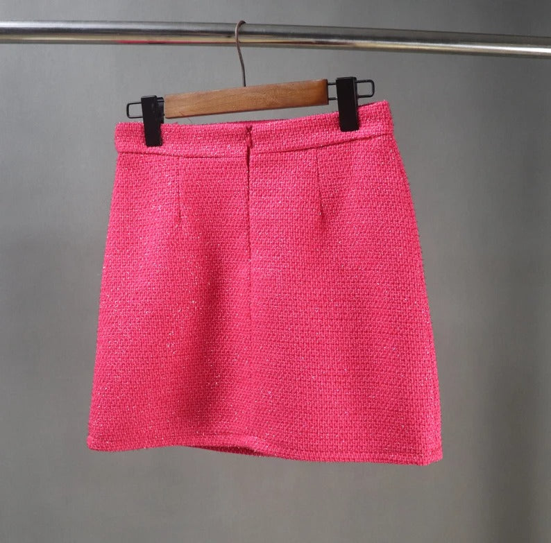 Women's HAND MADE Hot Pink Pearls Decoration Jacket Coat Blazer+Shorts/Skirts/Trousers UK CUSTOMER SERVICE! Women's Tailor CUSTOM MADE Hot Pink Pearls Decoration Jacket Coat - We offer Blazer+ Shorts/Skirts/Trousers. Hot pink colour designed with pearl button. Front pocket with fully lined jacket and skirt. Can worn for college inauguration, party, events, wedding wear, outside Dinner, Friends party, Church wear and night out wear. Dry clean and no machine wash.