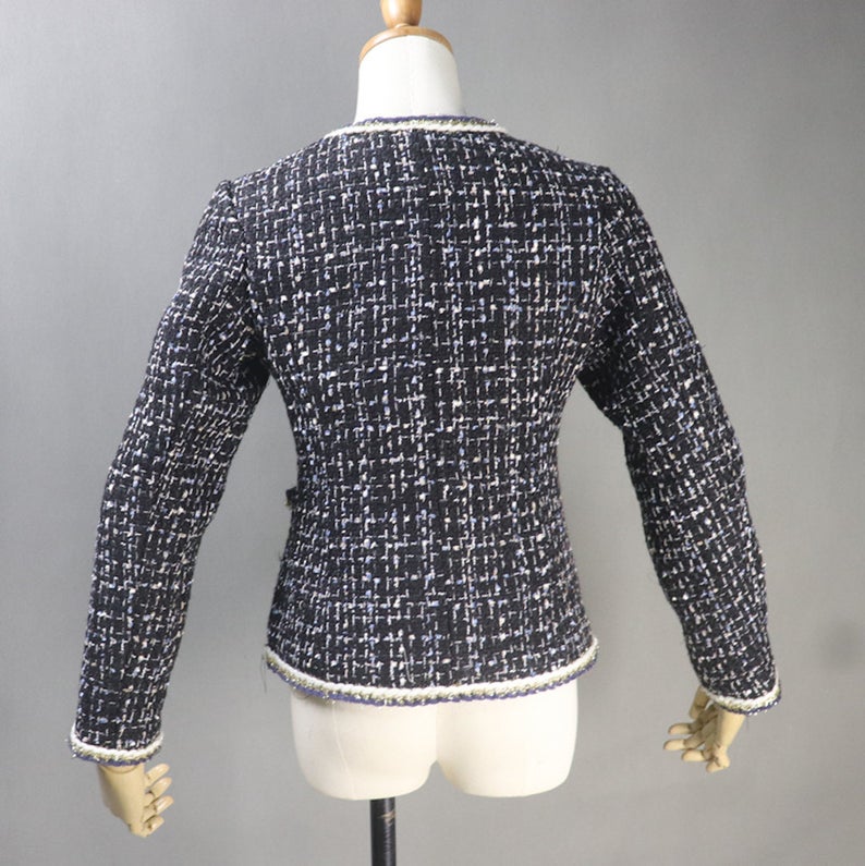 Women's Checked Jacket Coat Blazer CUSTOM MADE Pearl Buttons - Fashion Pioneer