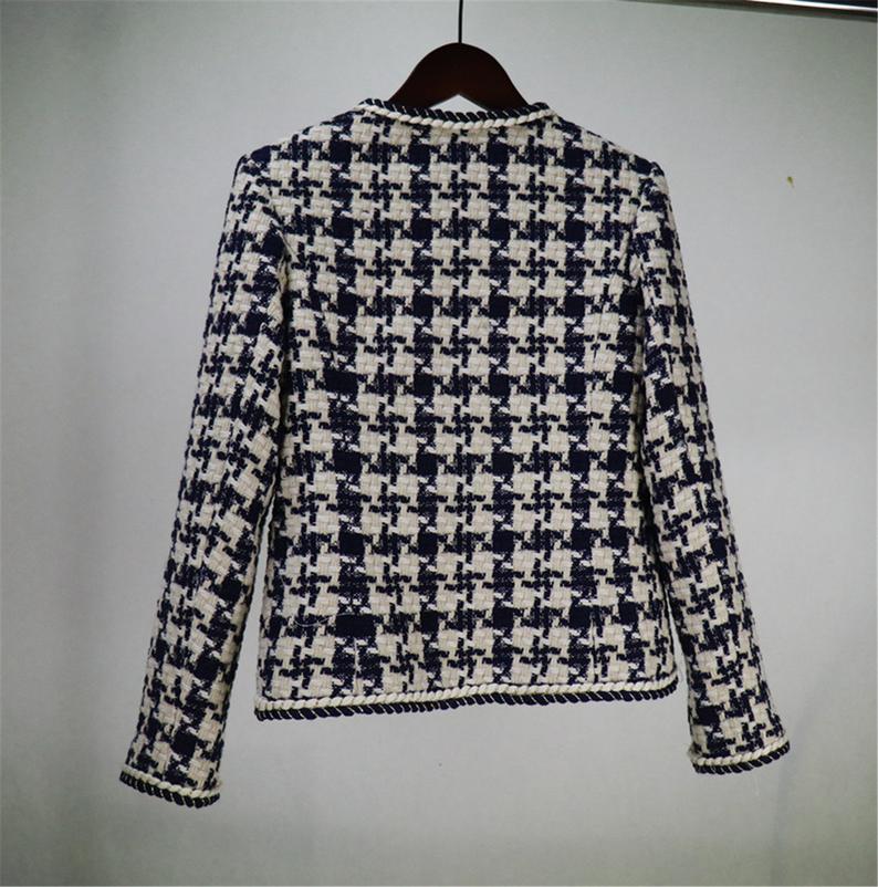 Custom Made Hounds tooth Pattern Tweed Skirt Suit
