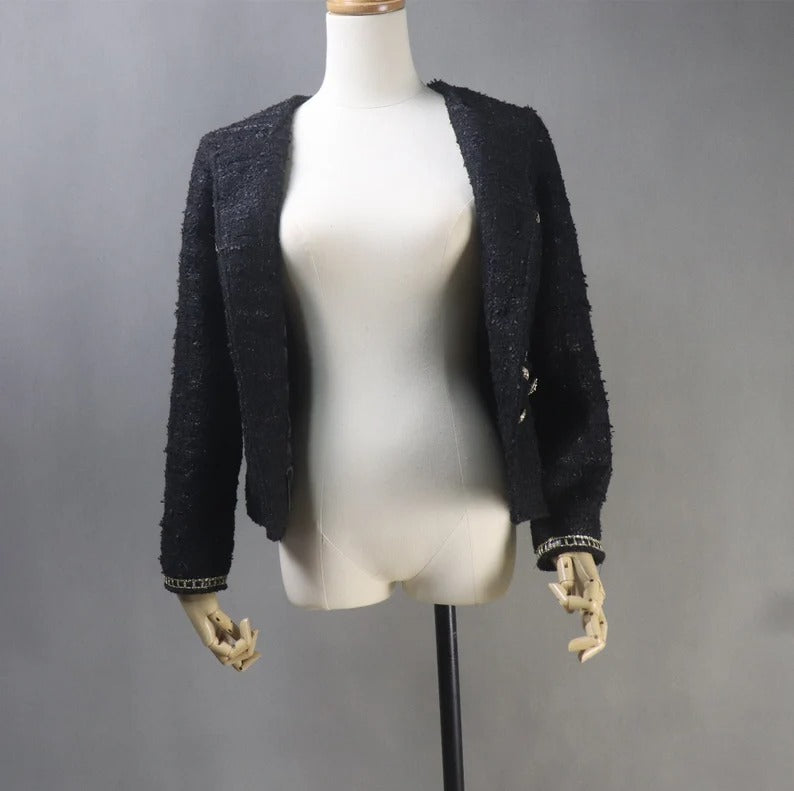 Women's CUSTOM MADE Golden Pattern Decor Jacket Blazer - Fashion Pioneer