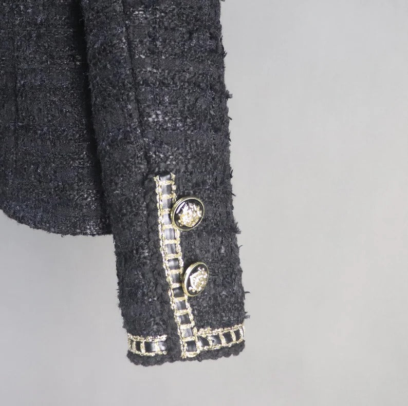 Women's CUSTOM MADE Golden Pattern Decor Jacket Blazer - Fashion Pioneer