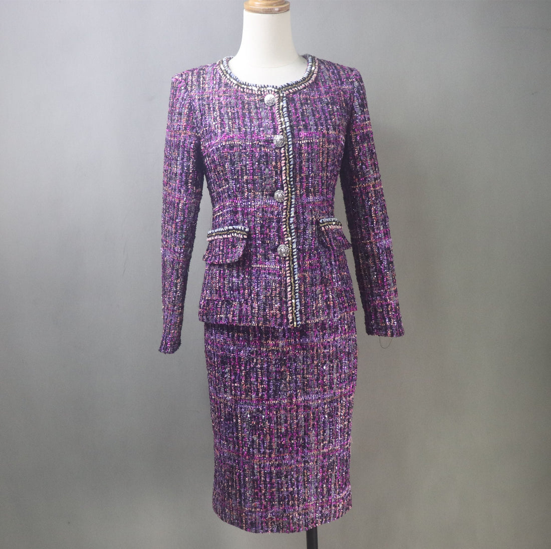 A Custom-Made Tweed Suit: The Ultimate Burial Attire for a Woman with Classy Fashion Taste