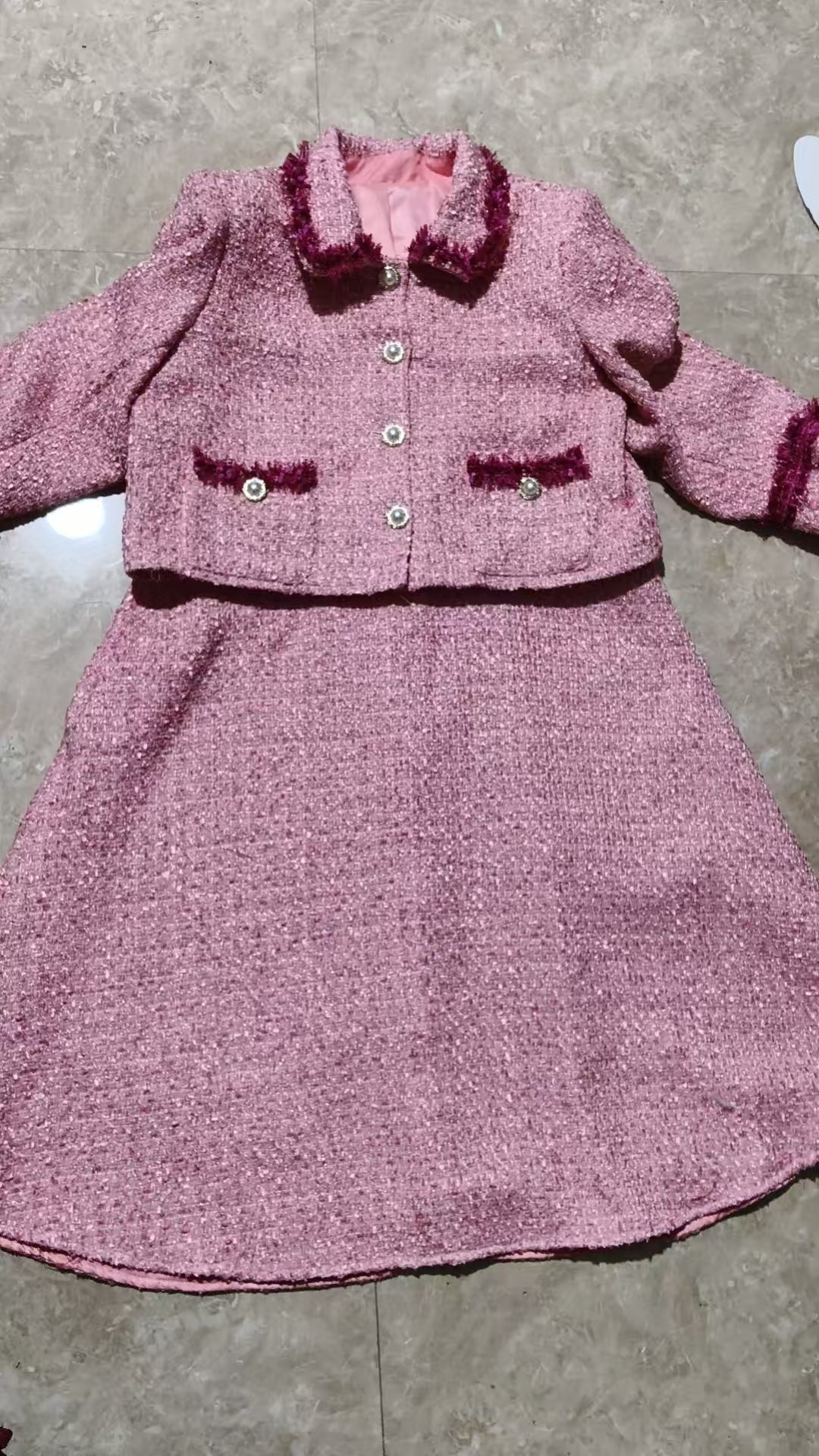 Custom Pink Tweed Wizard Professor Cosplay Suit | Magical School Costume | 1950s Style Set