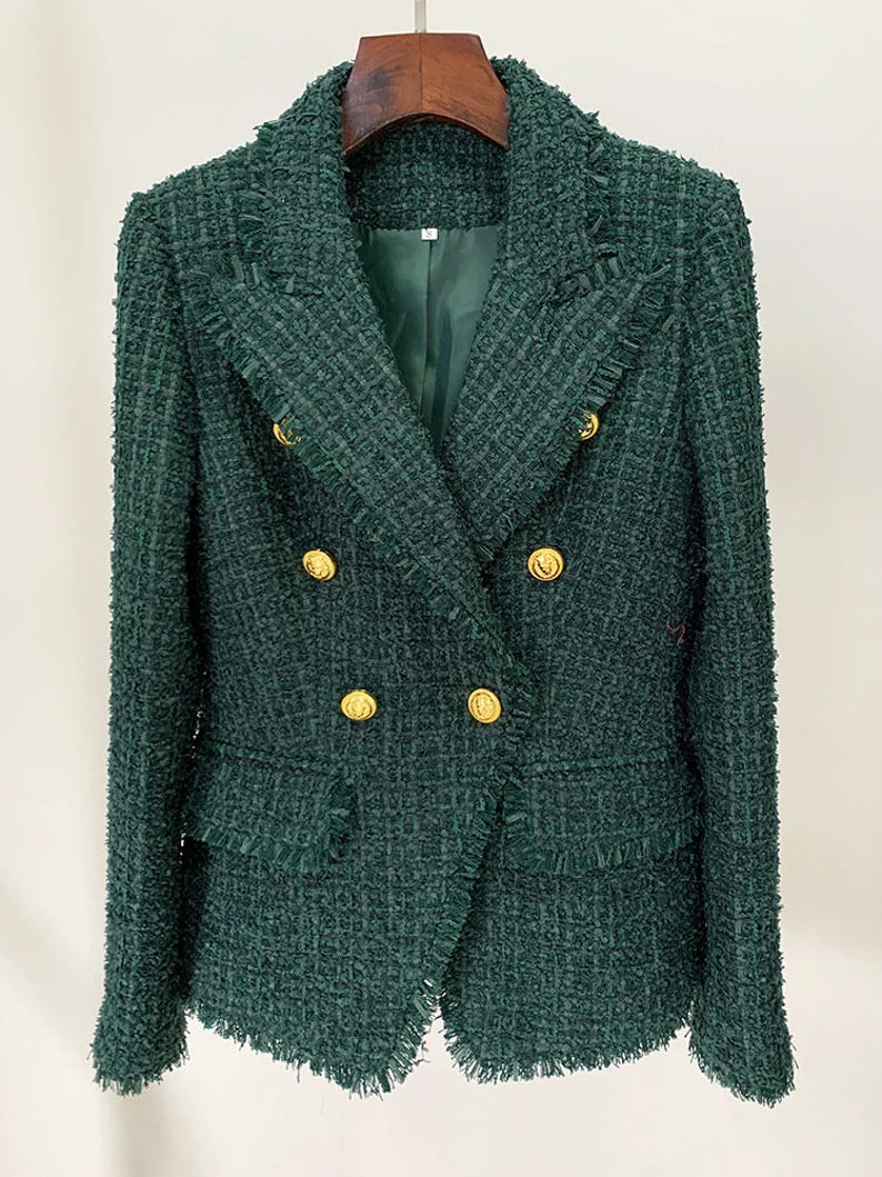 Fitted tweed blazer online
