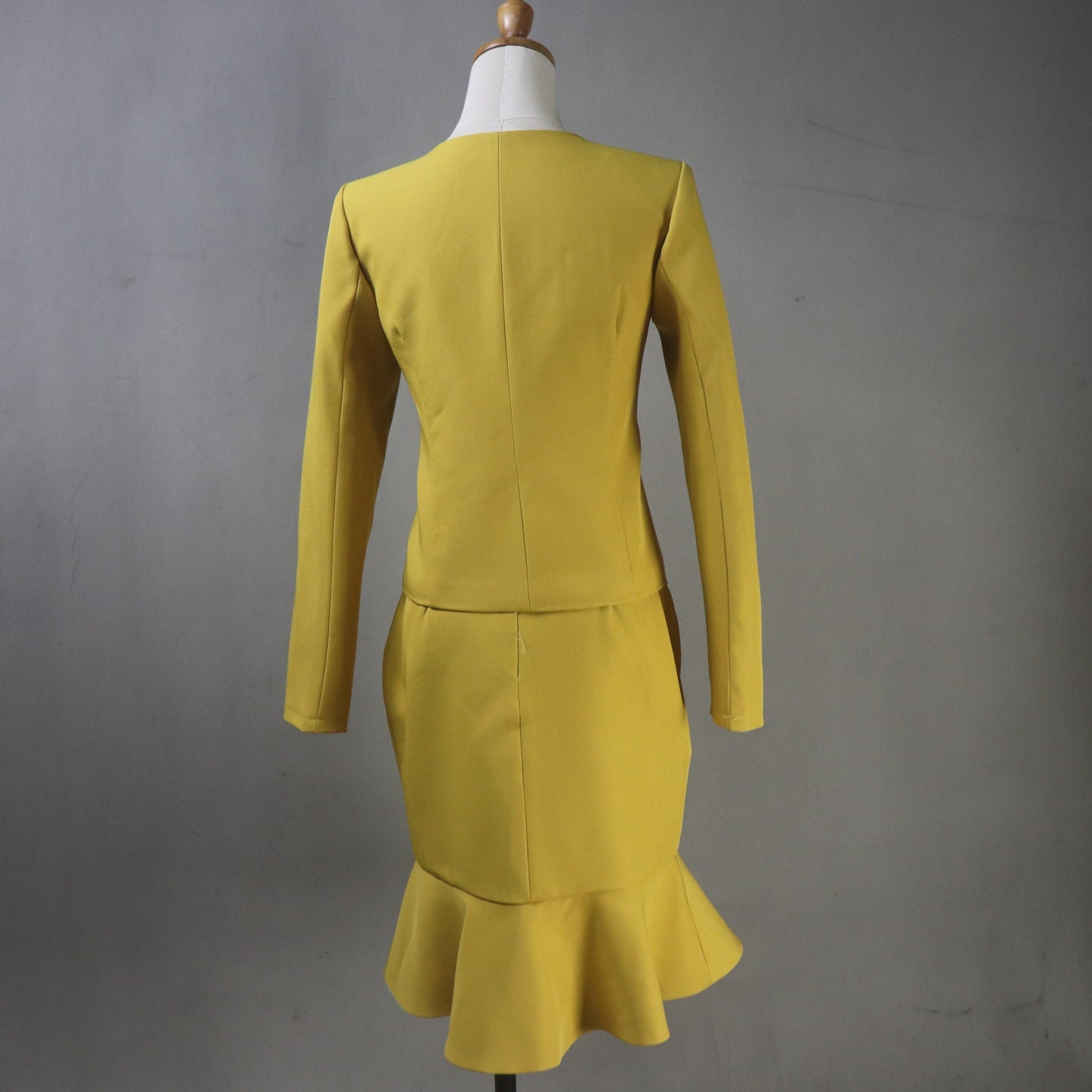 Custom Made Blazer Skirt Suit: Cropped Jacket, Fishtail Skirt, Any Size