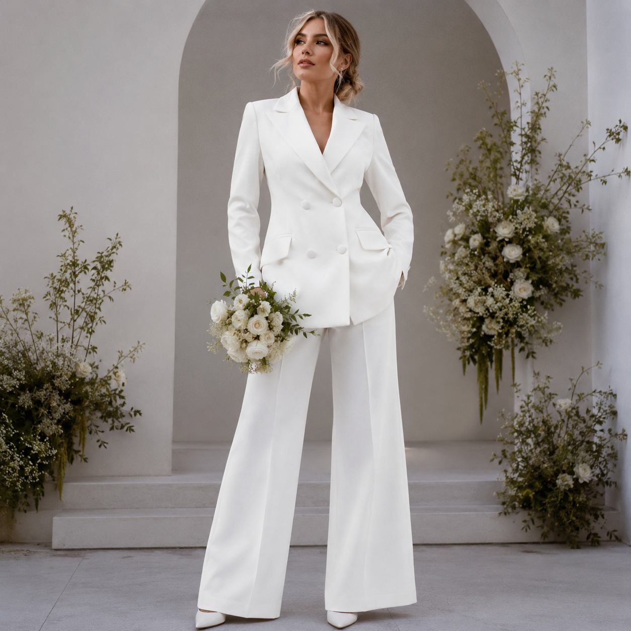 Custom Women Blazer Suit Set, Office Pantsuit, Any Color Any Trouser Shape, Spring Summer Suit