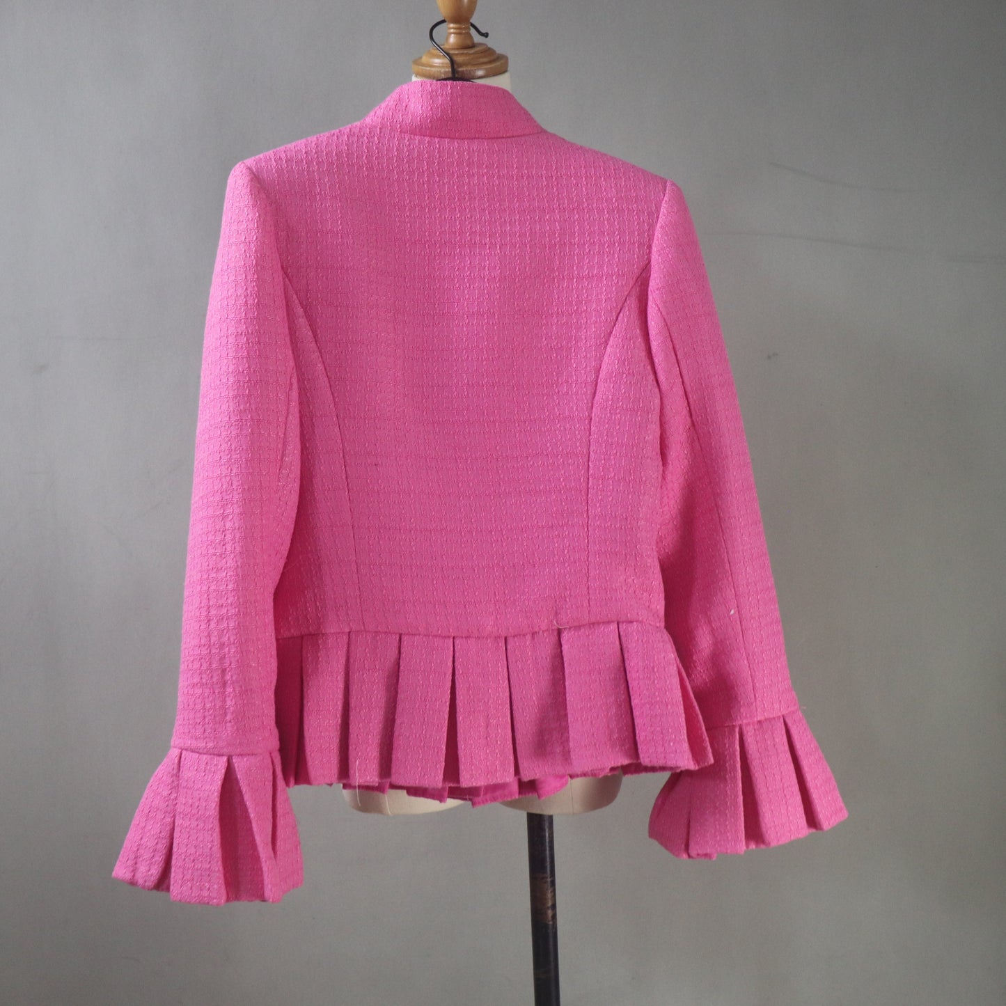 Elegant pink formal skirt suit for church, garden parties, weddings, and special occasions.