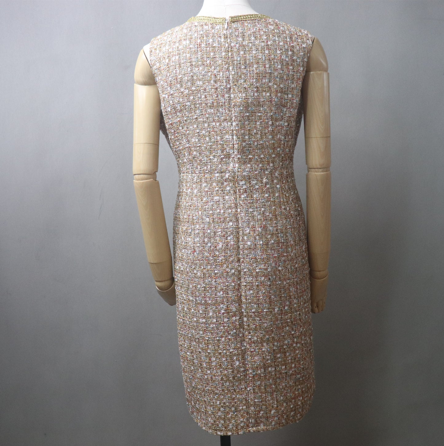 Custom Made Tweed Golden Brown Suit Jacket + Dress