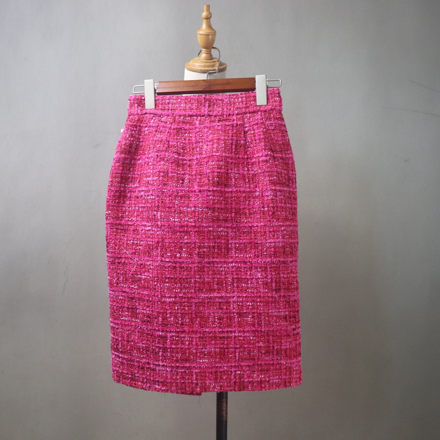Handmade Hot Pink Tweed Peplum Jacket and Skirt Suit – Custom Size Outfit