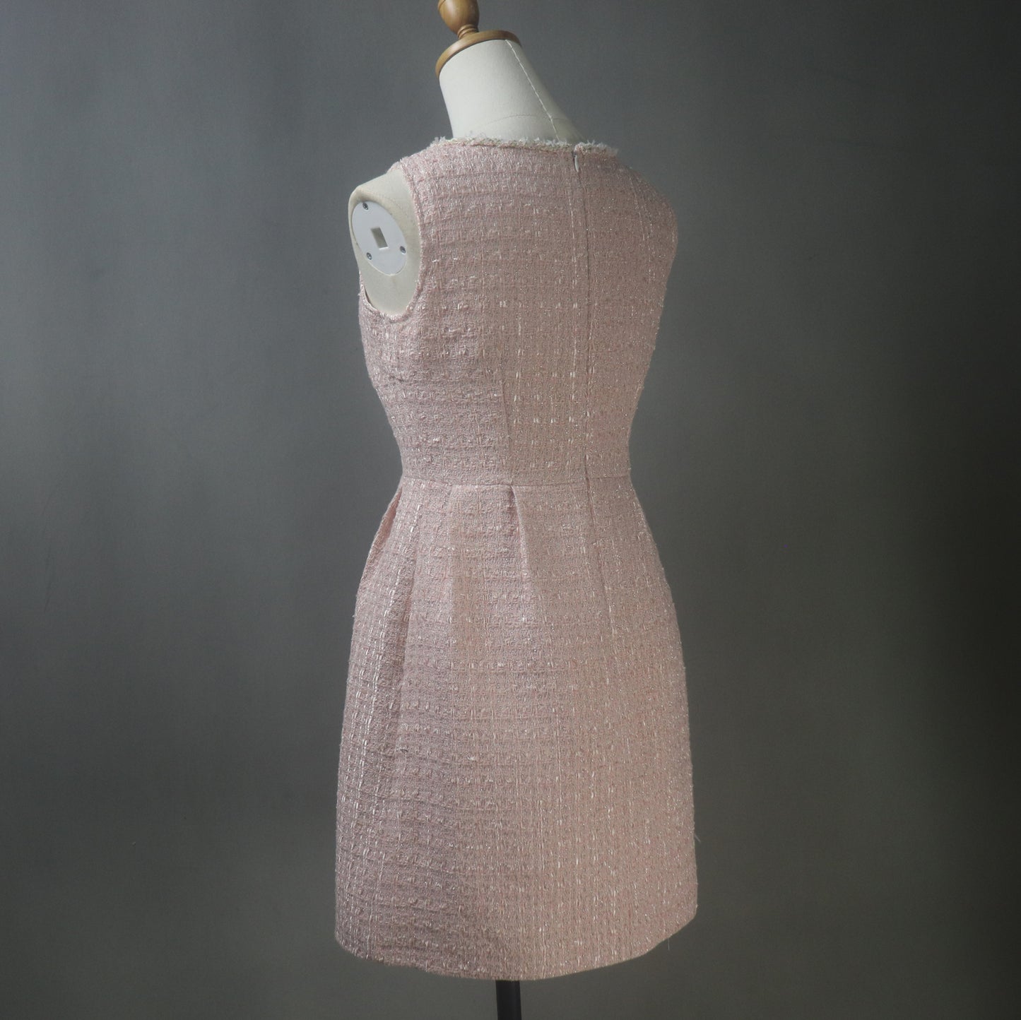 Pink Flare Dress Suit Custom Made in Plus / Petite Size with Matching Crop Jacket