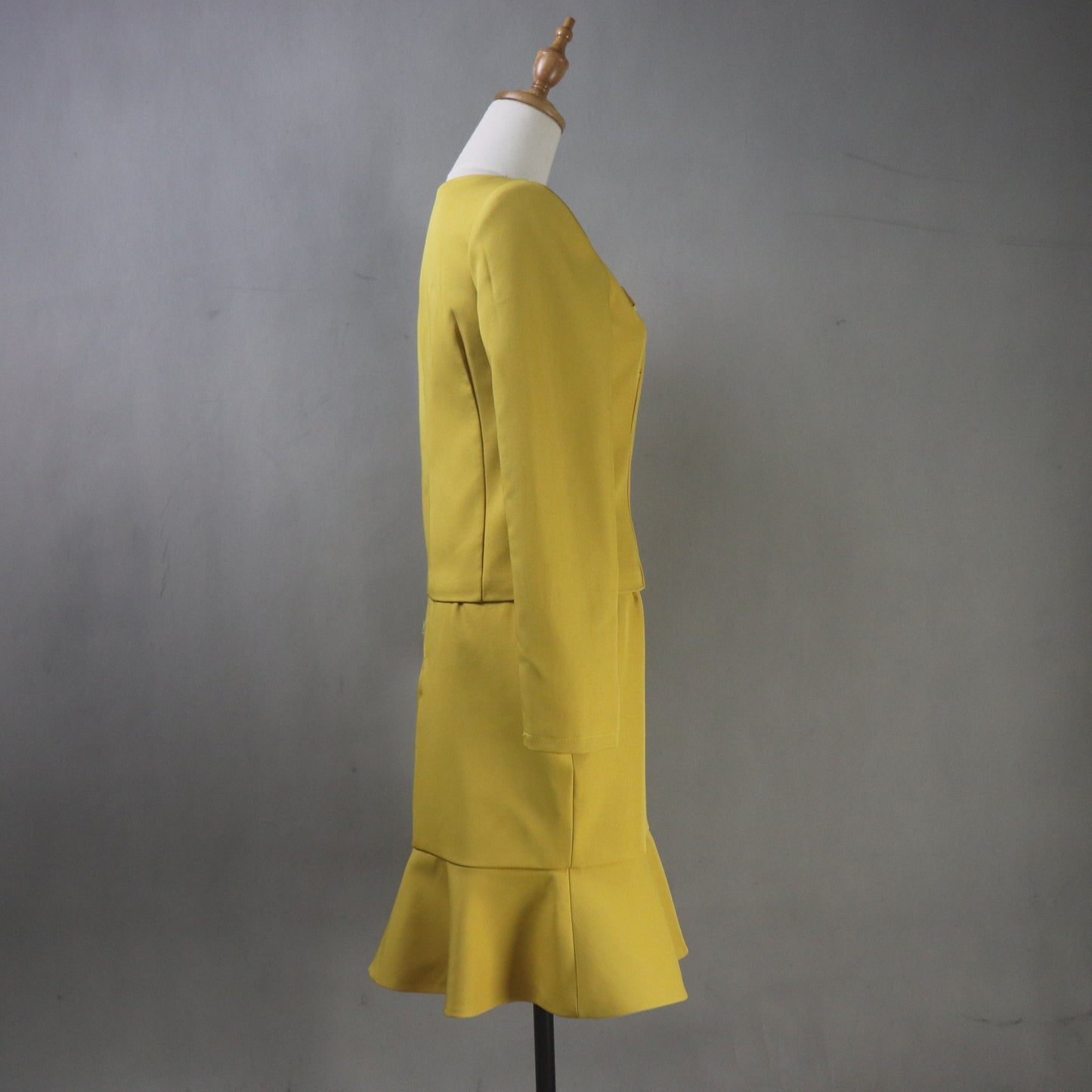 Custom Made Blazer Skirt Suit: Cropped Jacket, Fishtail Skirt, Any Size