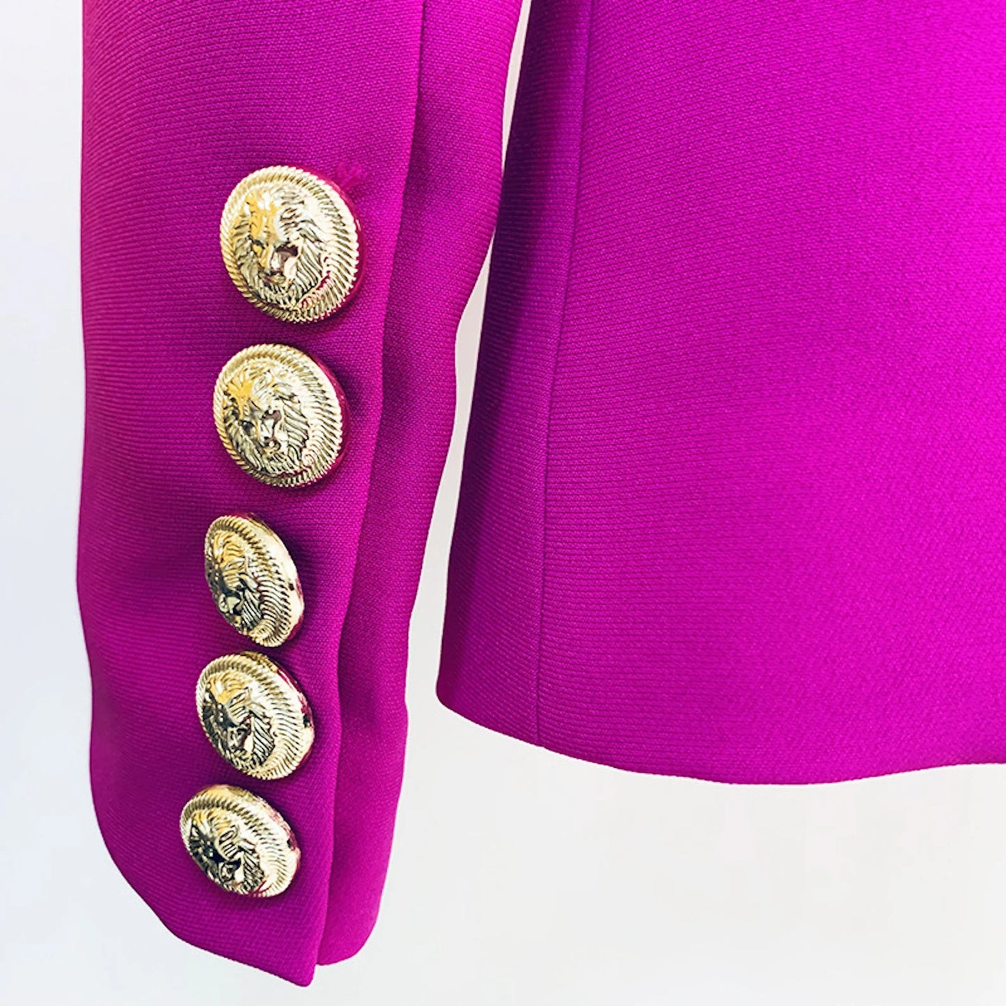 Purple Shawl Collar Blazer + Crop Trousers Suit