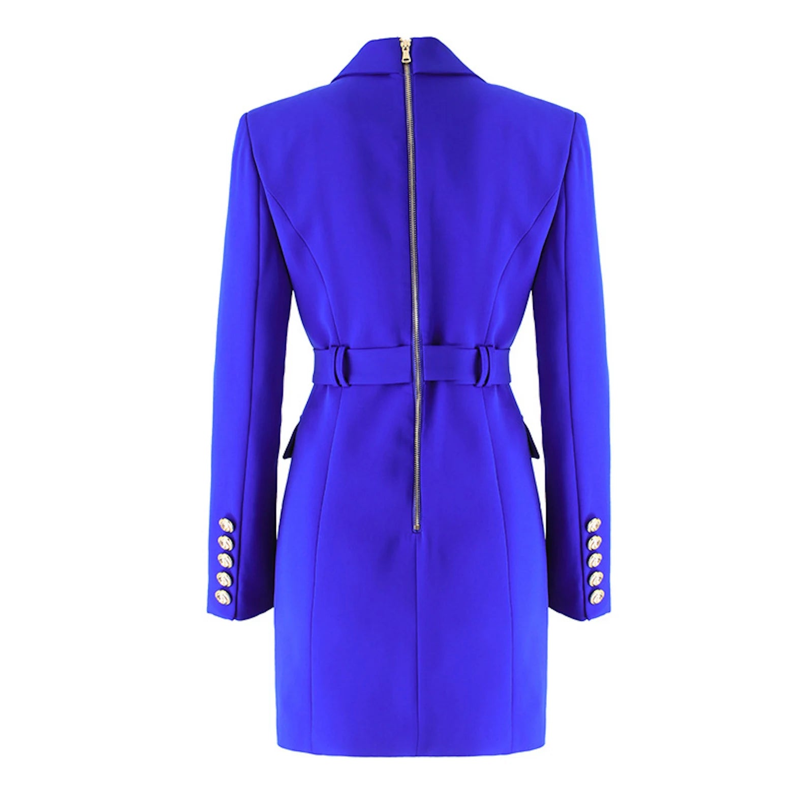 Royal Blue Belted Long Blazer/ Mini Short Dress  The blazer is made of high-quality fabrics and has a full lining. This jacket has a full lining that is soft and comfortable to wear. Polyester, slim fit, long sleeves with buttons, and two pockets. Suit dress set suits women's outfit. slim fit, short sleeves, lapel neck, double-breasted button-up, above-knee length, with belt and pockets ,cotton and polyester materials , Button closure, long Sleeve,