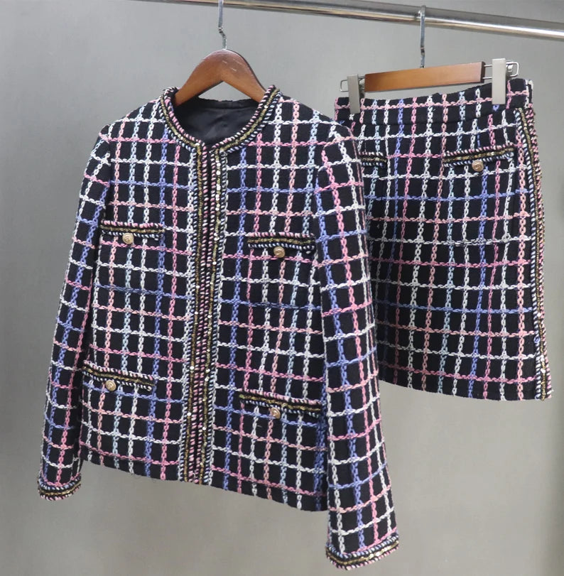 Womens tweed 2025 trouser suit