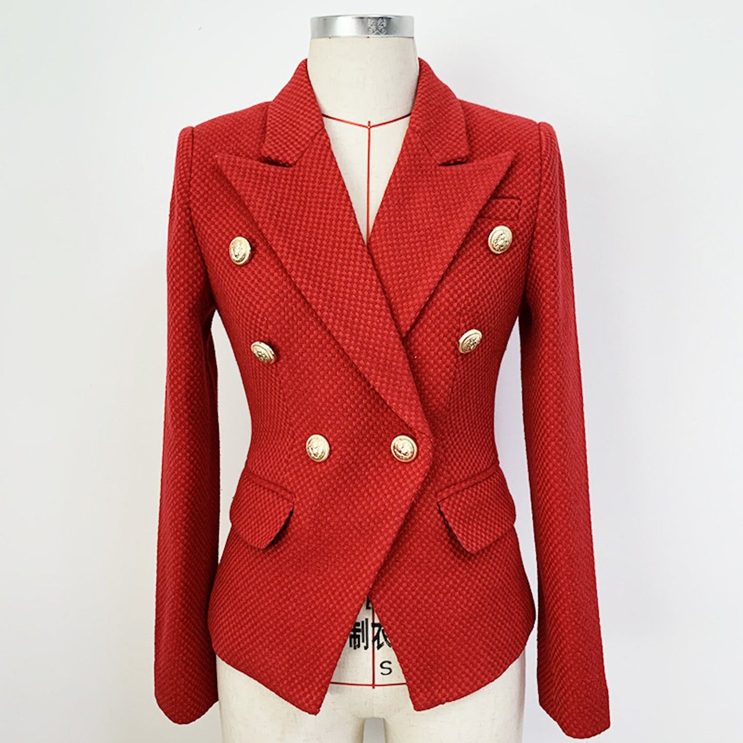 Women's Tweed Fitted Blaze Coat Christmas Red  UK CUSTOMER SERVICE! Women's Tweed Fitted Blaze Coat Christmas Red, fitted perfect and sharply tailored. Can worn for interview, ceremony, college inauguration, events and outside. Dry cleaning. Fully lined. Whether you're wearing one with a shirt or dress, we've got blazers for women who wanna bring a new kind a energy to their outfits. Add some classic tailoring to your wardrobe for day-to-night dressing with a blazer.