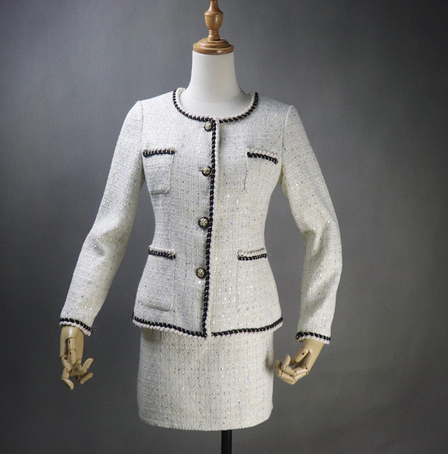 Women's CUSTOM MADE Sequinned Jacket Coat Blazer+Shorts/Skirts/Trousers - Fashion Pioneer 