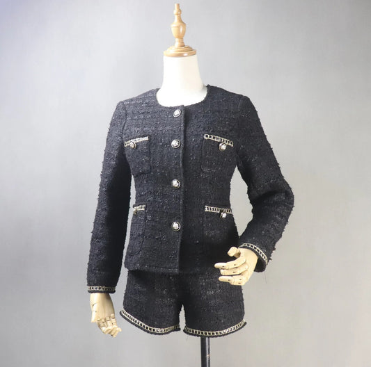 Women's CUSTOM MADE Golden Pattern Decor Jacket Blazer - Fashion Pioneer 