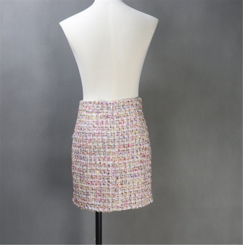 Vest tweed outlet skirt