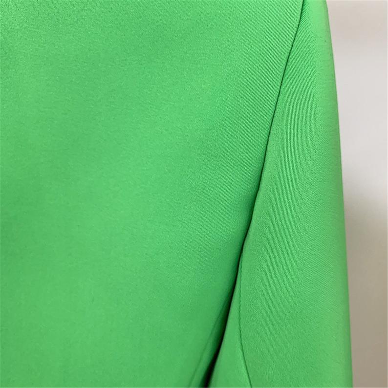 Women's Fitted Golden Lion Buttons Blazer Apple Green
