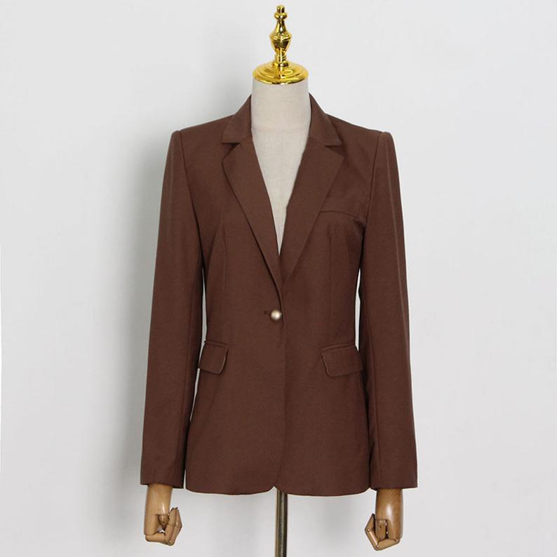 Chocolate Brown Woman Suit - relaxed fit