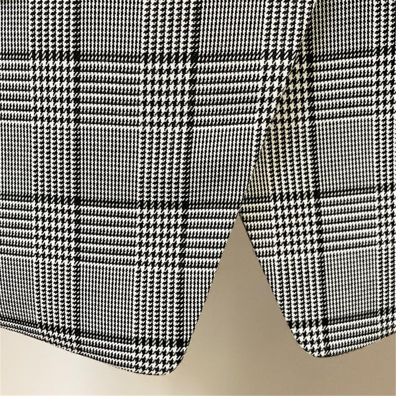 Women Blazer Check Pattern Cotton Blend Fitted  Coat  UK CUSTOMER SERVICE! Women Blazer Check Pattern Cotton Blend Fitted Coat, can wear interview ,college inauguration, and ceremony. Size: UK 4-14/ EU 32-42/ US 0-10