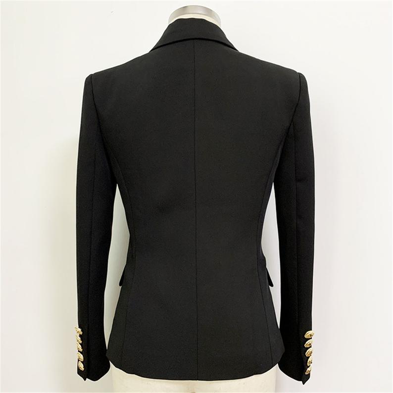 Women's Luxury Designer Inspired Fitted Blazer Golden Lion Buttons Coat 2 Colours