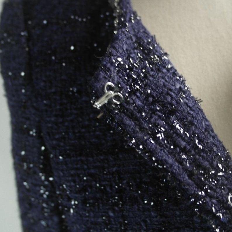 Women's Designer Inspired CUSTOM MADE Tassel Sparkle Tassel Tweed Jacket Coat Blazer